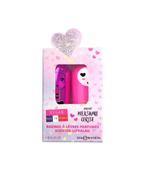 Pack de 2 baumes à lèvres parfums milkshake cerise Inuwet