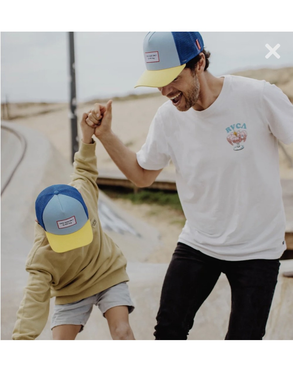 Casquette mini blue lemon dads Hello Hossy