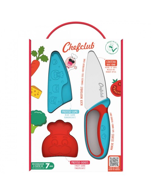 Le Couteau du chef Chefclub Kids Bleu  et  Rouge