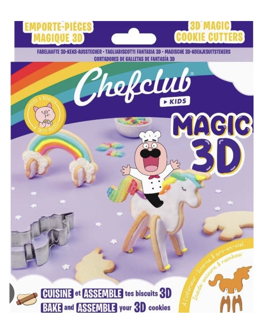 Magic 3D licorne et arc-en-ciel Chefclub
