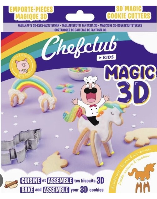 Magic 3D licorne et arc-en-ciel Chefclub