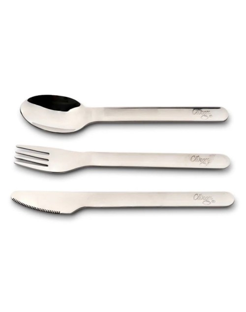 Set de 3 couverts inox cherry Citron