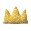 Coussin couronne jaquard ocre 1860.202 Charlie et Minouchka Noukies