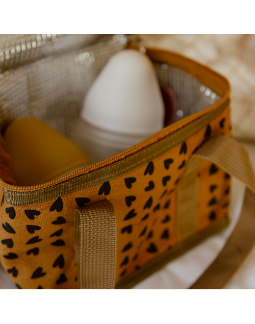 Sac de transport isotherme coeurs noisette Atelier Wagram