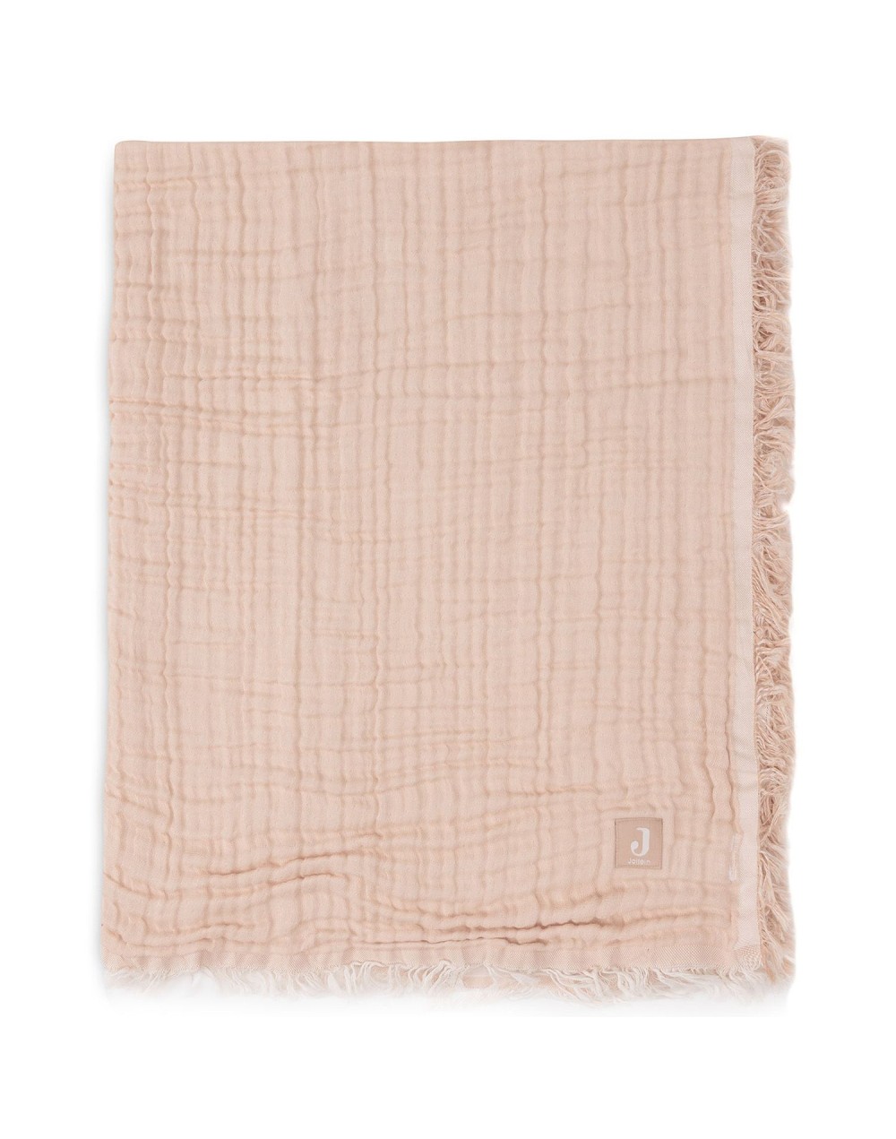 Couverture berceau fringe moonstone/ivory Jollein