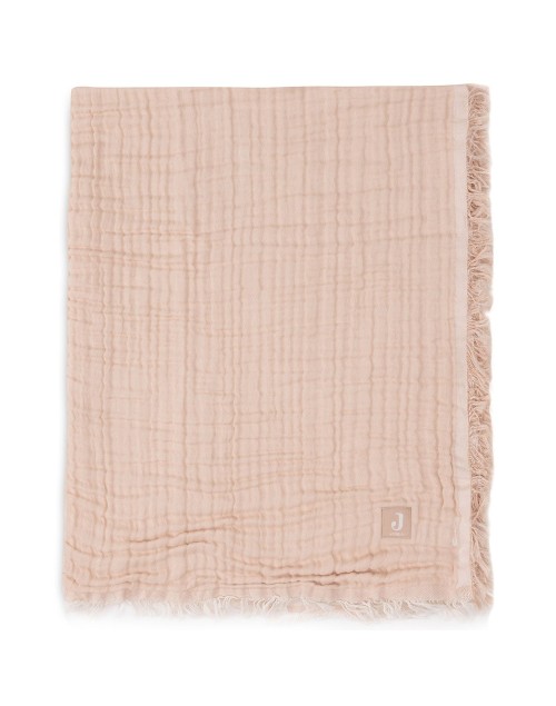 Couverture berceau fringe moonstone/ivory Jollein