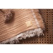 Couverture berceau fringe moonstone/ivory Jollein