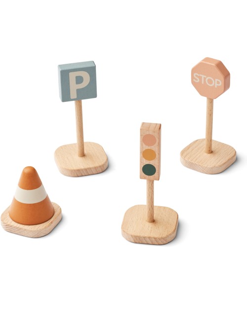 Pack 4 panneaux signalisation Village mustard multi mix Liewood