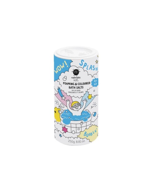 Sels de bain moussants et colorés bleu Nailmatic