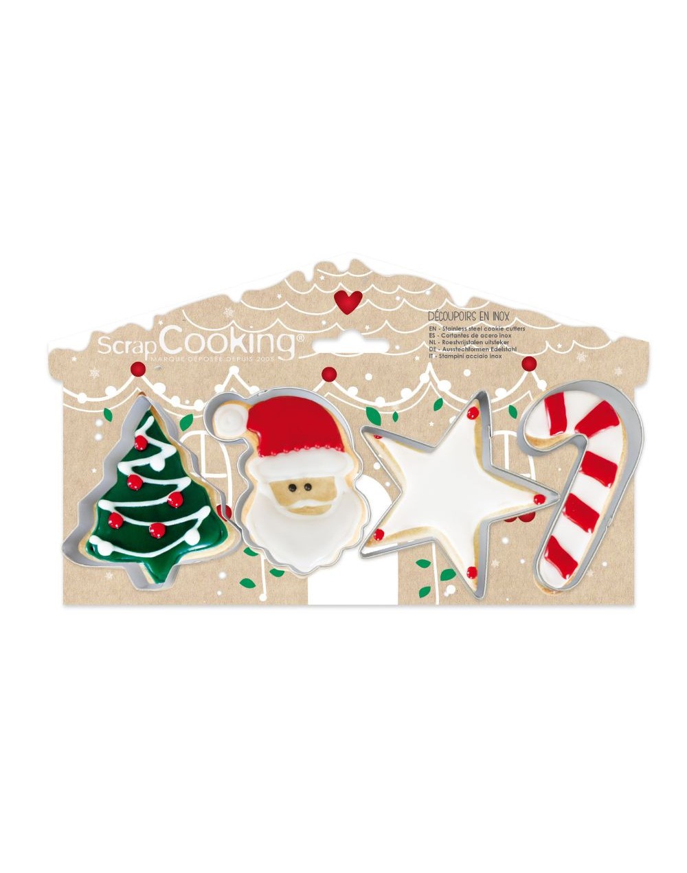 4 découpoirs Noël ScrapCooking