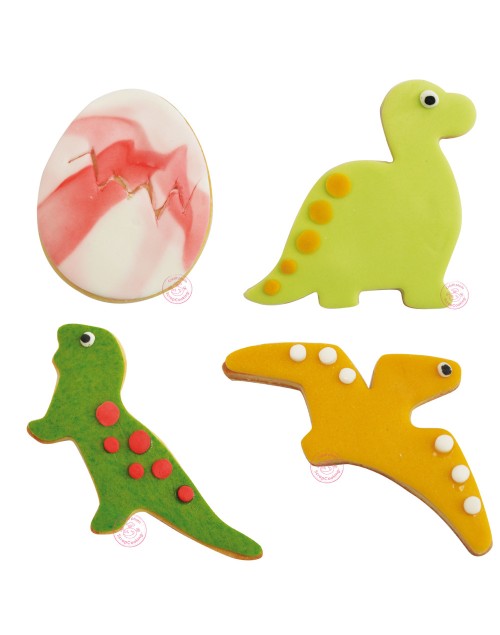 4 découpoirs sur cintre dino ScrapCooking