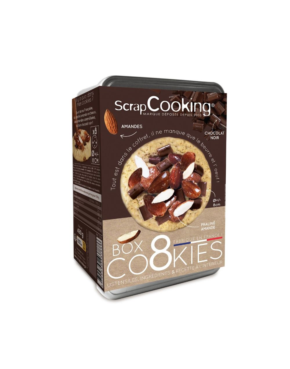 Box 8 cookies chocolat noir ScrapCooking