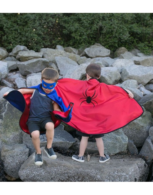 Cape réversible superhéros/spiderman 5/6 ans Great Pretenders