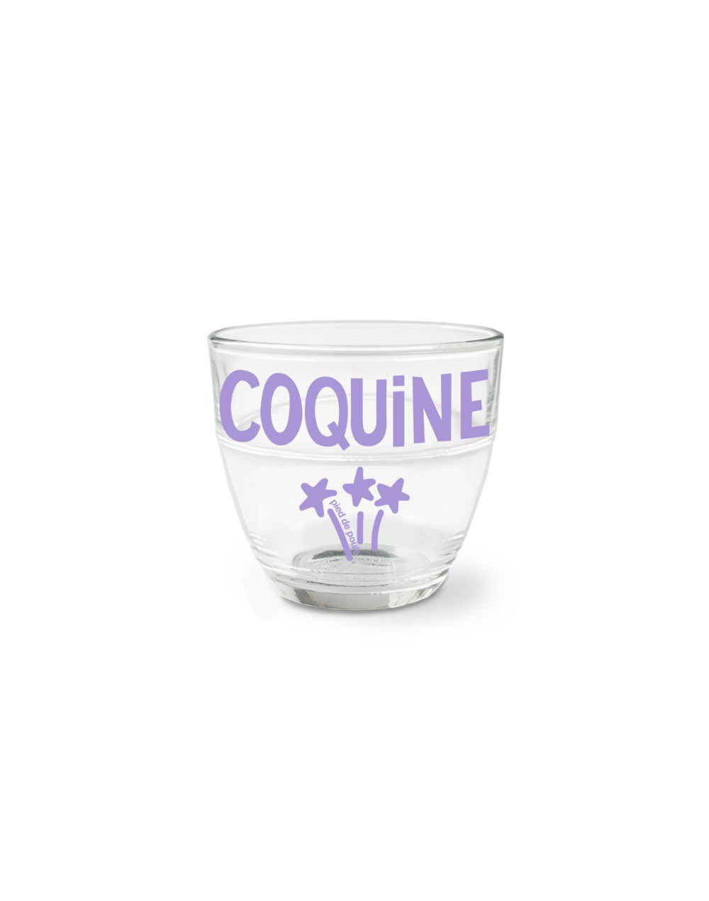 Verre coquine mauve