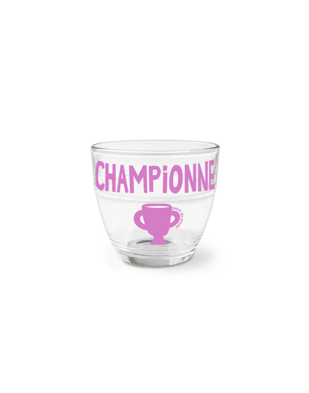 Verre championne rose