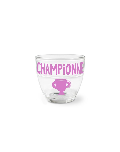 Verre championne rose