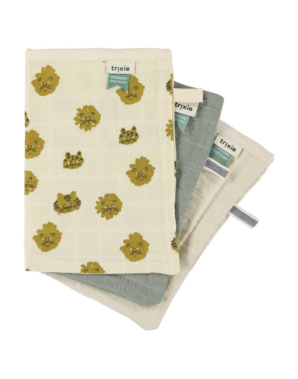 Pack de 3 gants de toilette lucky léopard Trixie