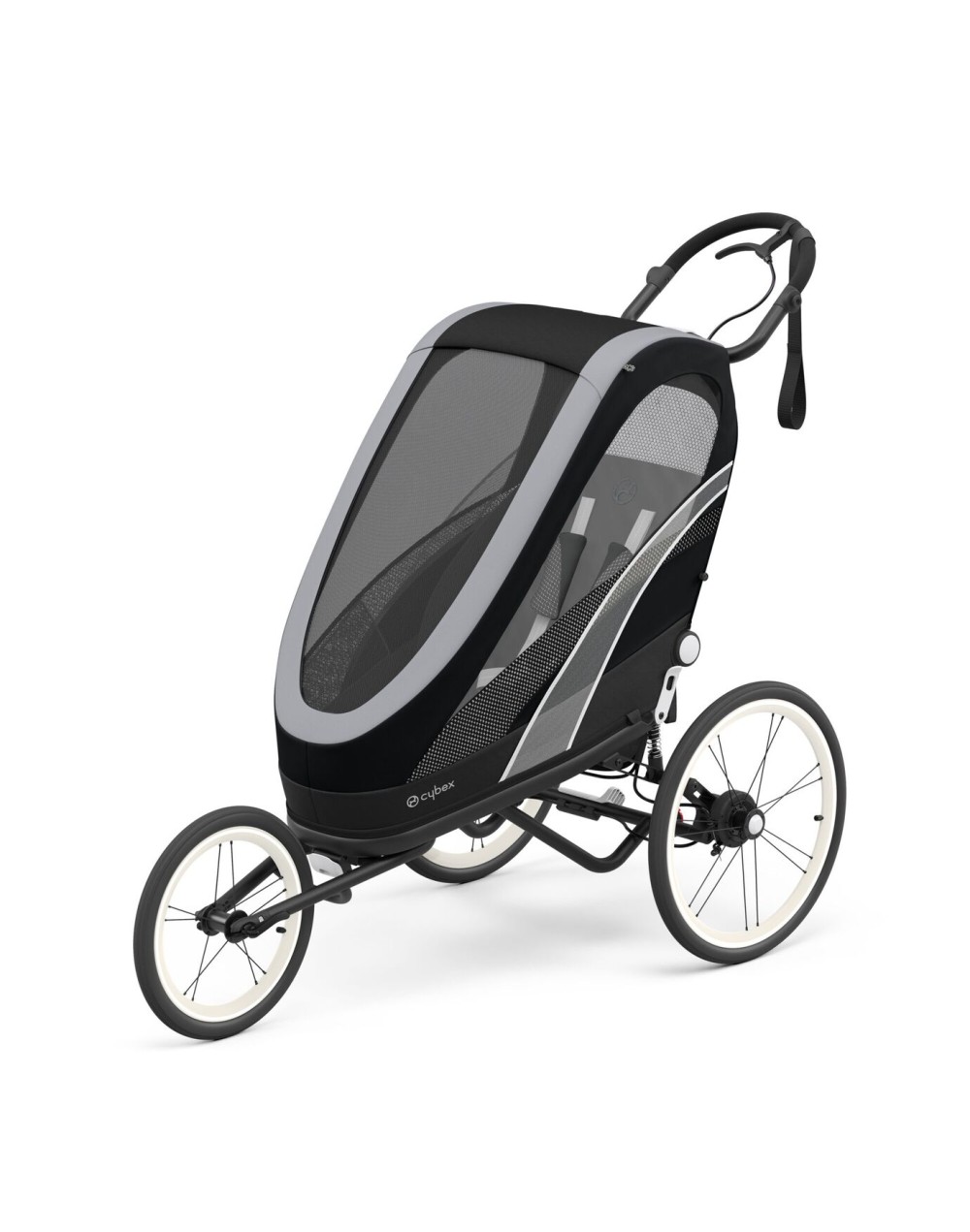 Poussette Zeno black détails noirs Cybex