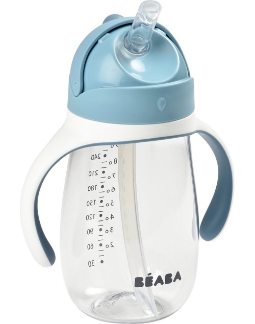 Tasse paille bleu Béaba