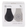 Clips cuir Cloby GRIS/NOIR