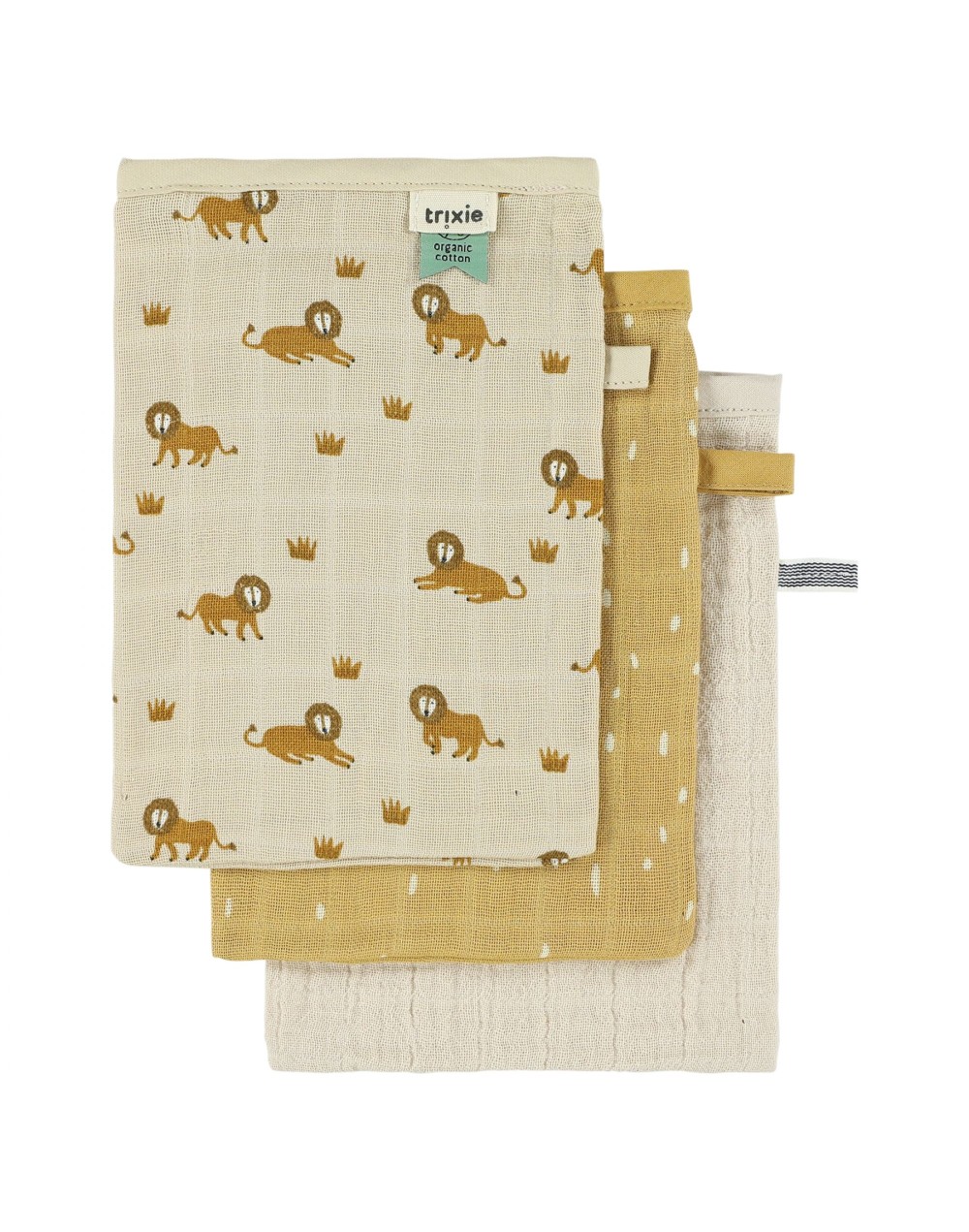 Pack de 3 gants de toilette lively lion Trixie