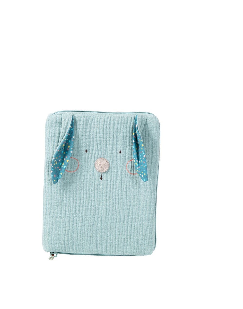 Protège carnet de santé lapin bleu Les Jolis trop beaux Moulin Roty