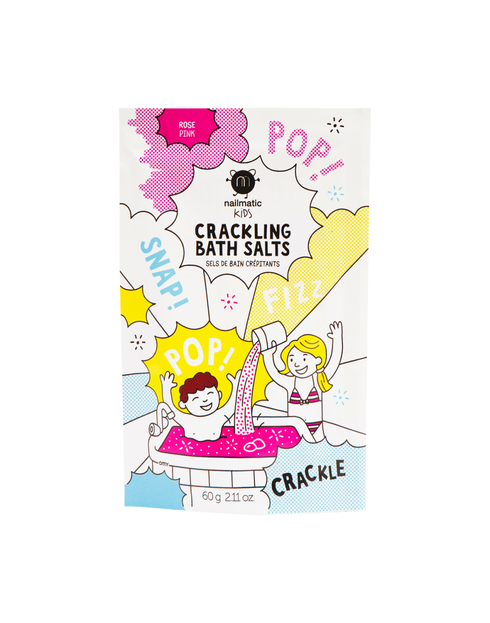 Crackling bath salts ROSE...