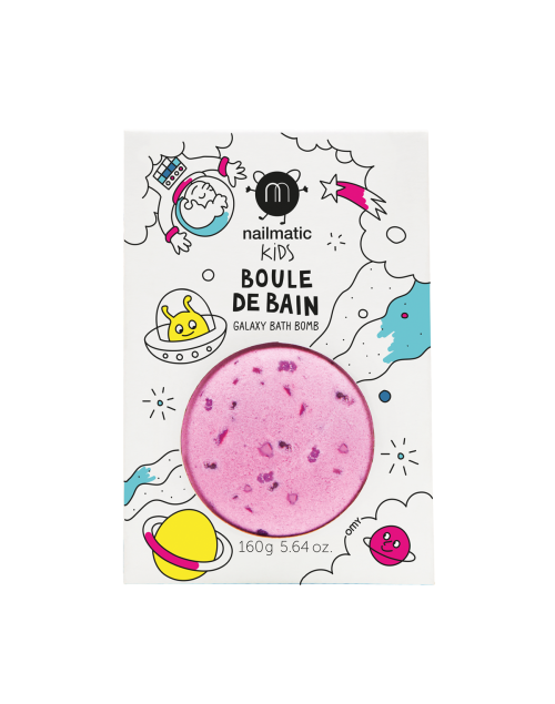 Boule de bain ROSE points violet Nailmatic