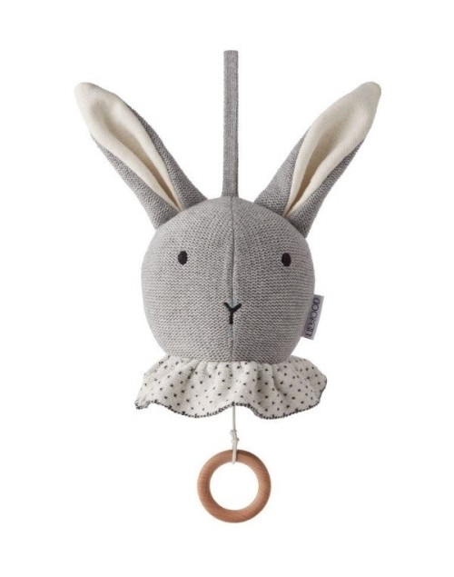 Mobile musical lapin gris LIEWOOD