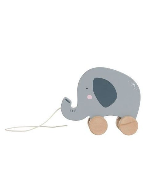 Eléphant à tirer gris Little Dutch