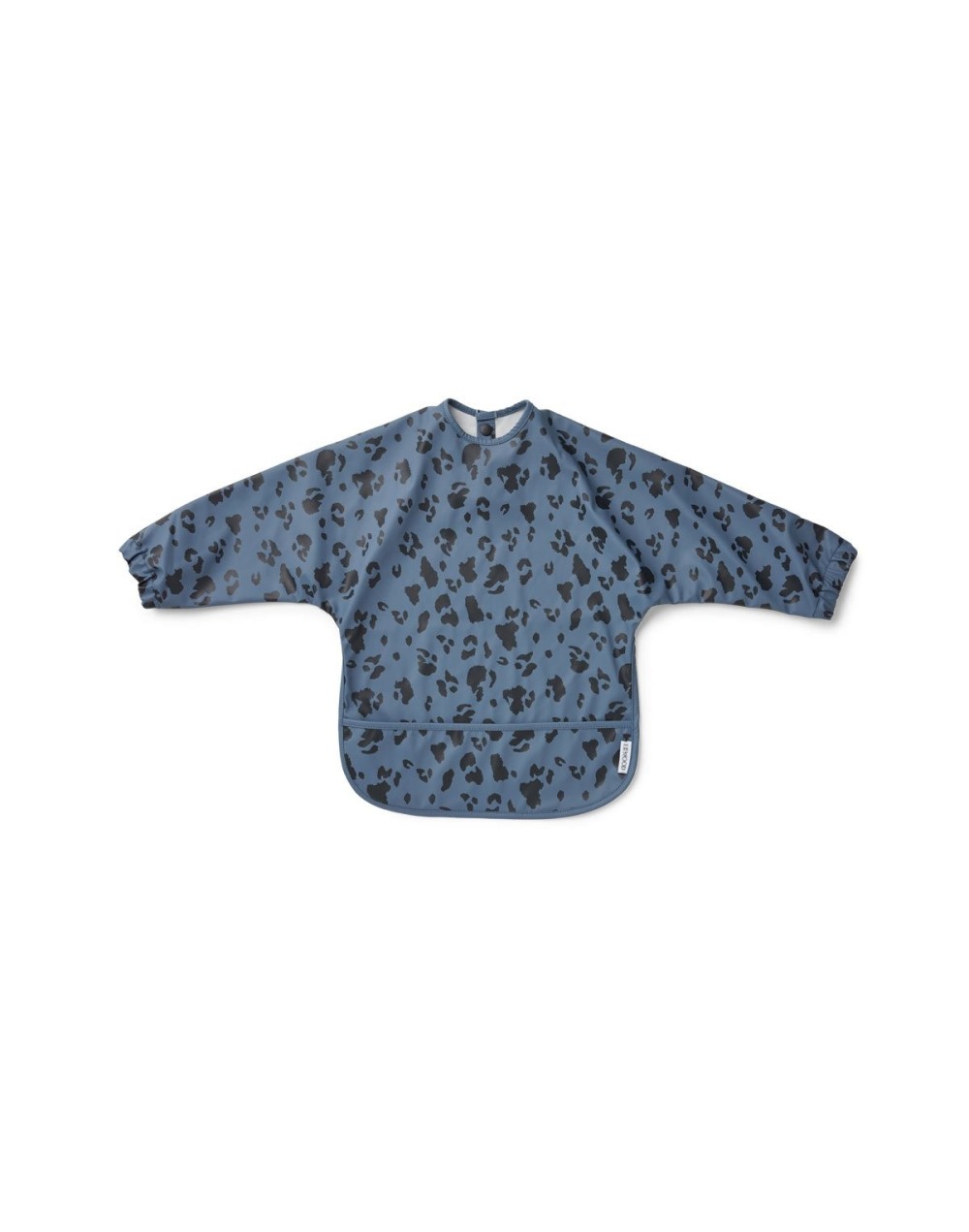 Bavoir manches longues plastifié léopard bleu Liewood