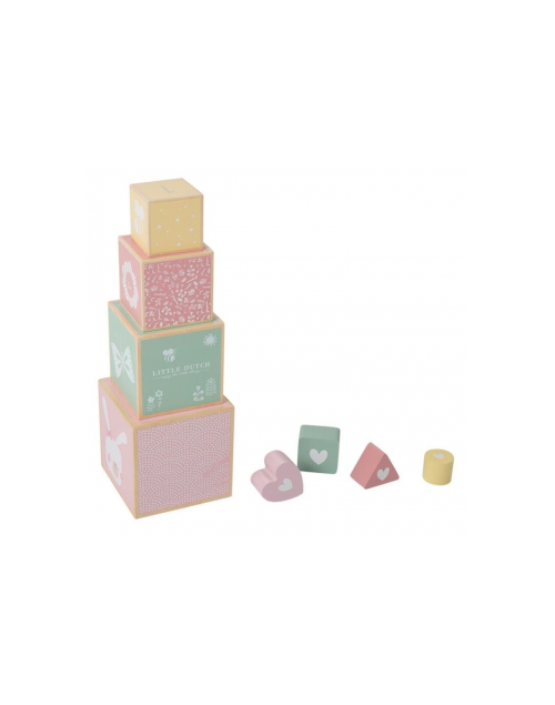 Blocs à empiler pink Little Dutch