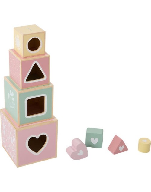 Blocs à empiler pink Little Dutch