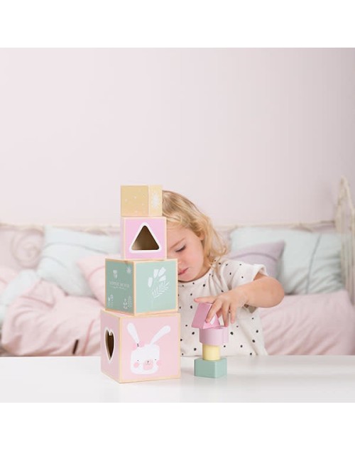 Blocs à empiler pink Little Dutch