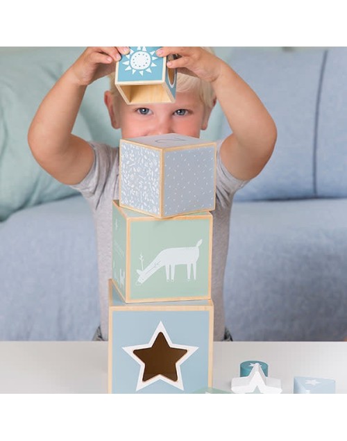 Blocs à empiler blue Little Dutch