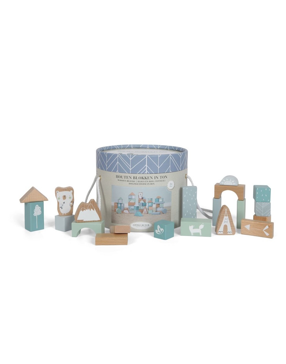 Tonneau blocs en bois blue Little Dutch Tonneau blocs en bois blue Little Dutch