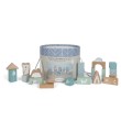 Tonneau blocs en bois blue Little Dutch