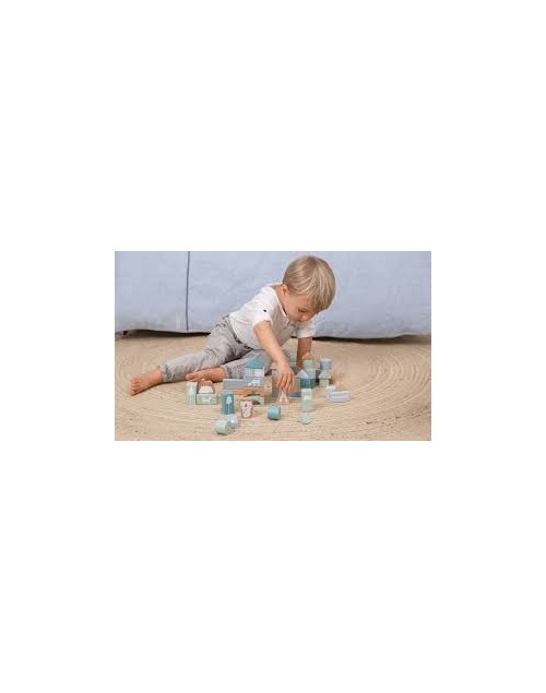 Tonneau blocs en bois blue Little Dutch