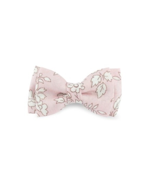 Barrette noeud double liberty capel rose nude Luciole et Petit Pois