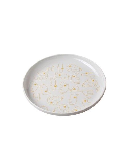 Assiette yummy grey-gold Done By Deer