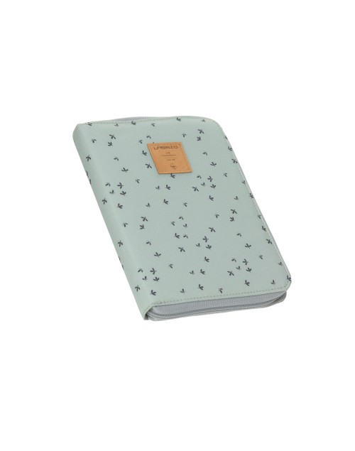 Protège carnet de santé floral mint Lassig