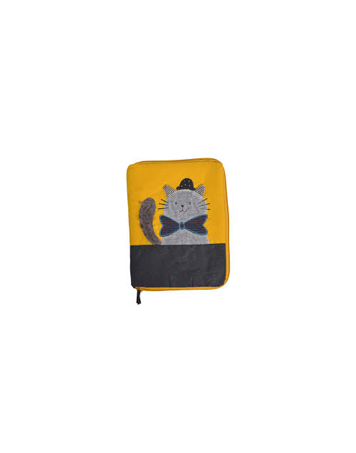 Protège carnet de santé brodé les moustaches Moulin Roty