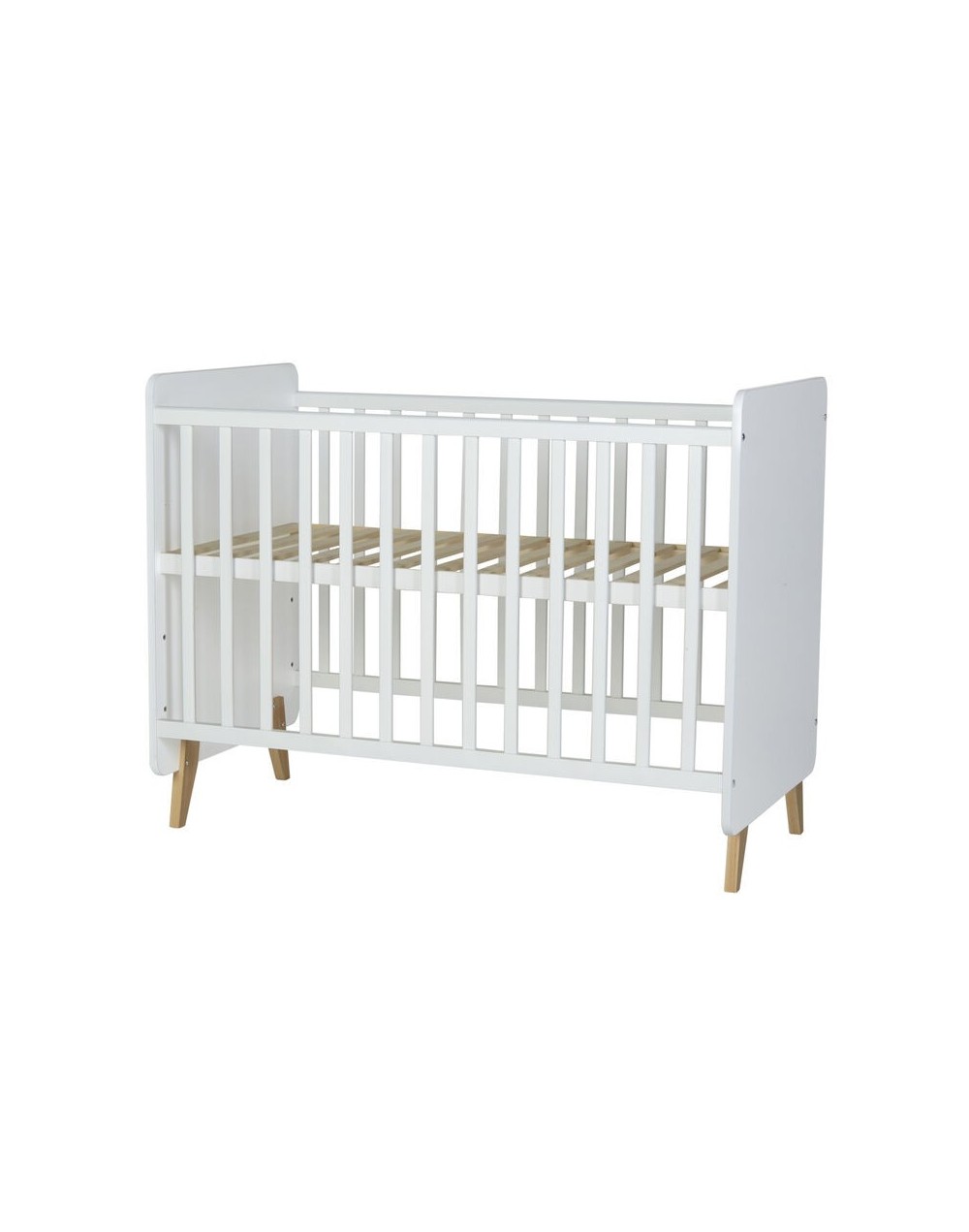 Lit 60*120 Lynn blanc/naturel Bopita