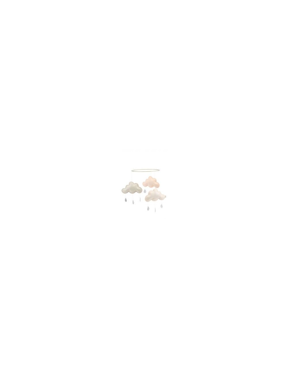 Mobile nuages blanc/beige/rose Konges Slojd