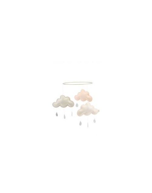 Mobile nuages blanc/beige/rose Konges Slojd