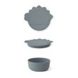 Snack box silicone charlot dino-blue wave Liewood