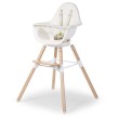 Chaise haute Evolu 2 blanc/bois Childhome