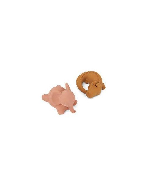 Pack 2 jouets de bain safari dark rose mix Liewood