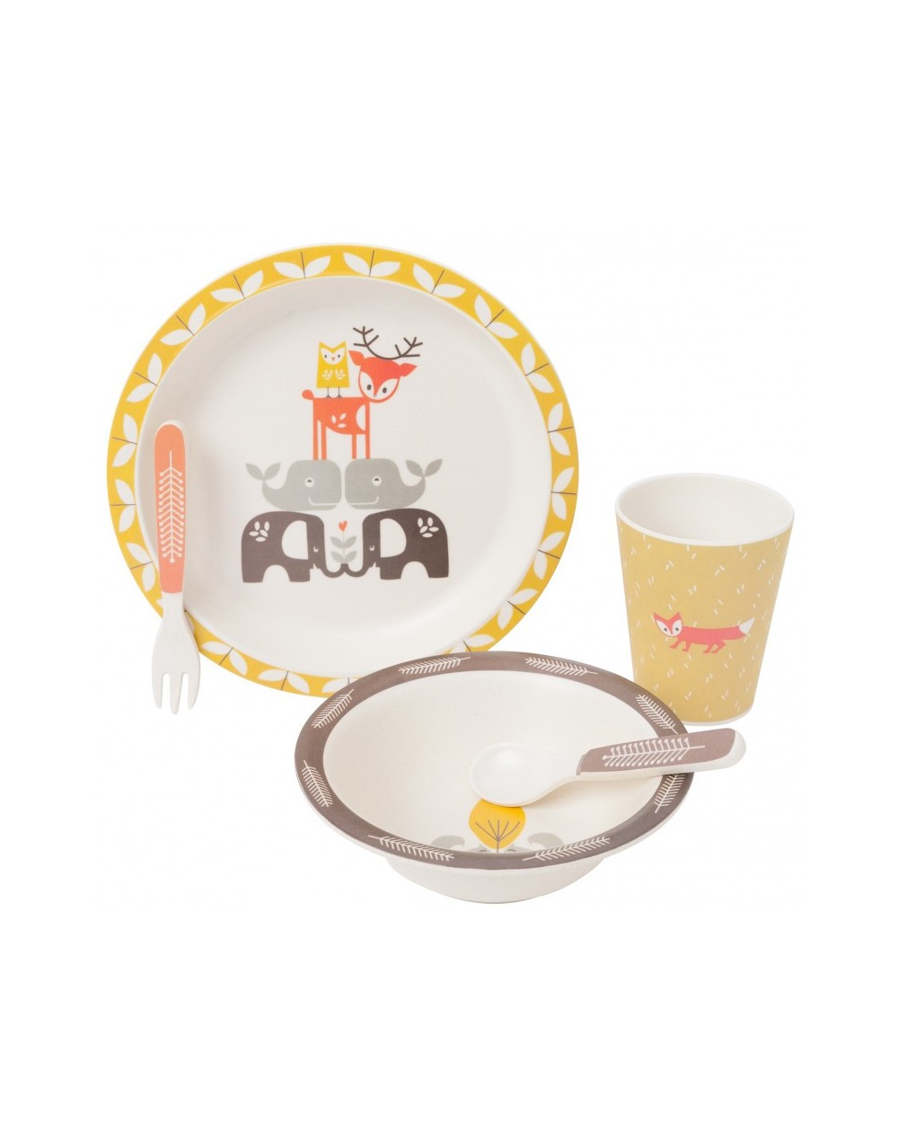 Set repas bambou forest animals FD400-46 Fresk