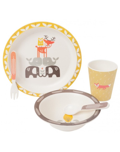 Set repas bambou forest animals FD400-46 Fresk